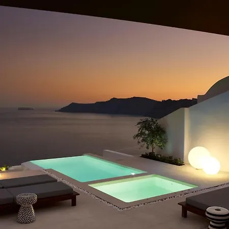 Elegant Santorini House Serenity Caldera Viewoutdoor Hot Tub Private Pool Oia * Tholos (Santorini)