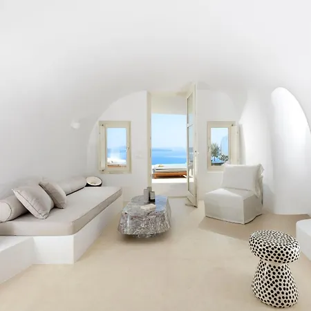 Villa Elegant Santorini House Serenity Caldera View Outdoor Hot Tub *