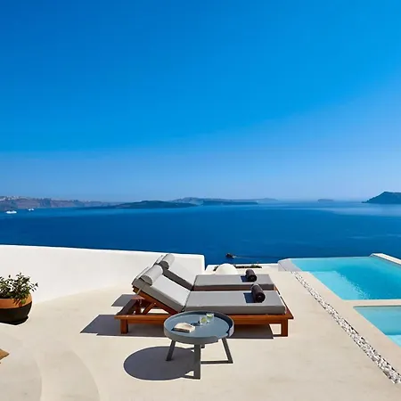 Elegant Santorini House Serenity Caldera View Outdoor Hot Tub *