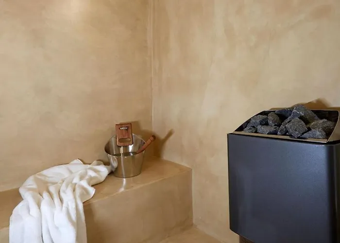 Elegant Santorini House Serenity Caldera View Outdoor Hot Tub Villa *