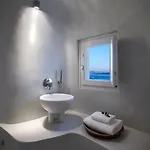 Elegant Santorini House Serenity Caldera View Outdoor Hot Tub Villa